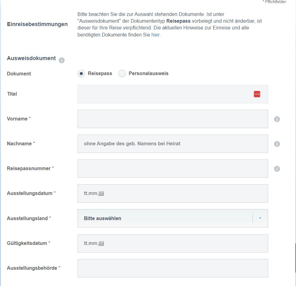 AIDA Schiffsmanifest